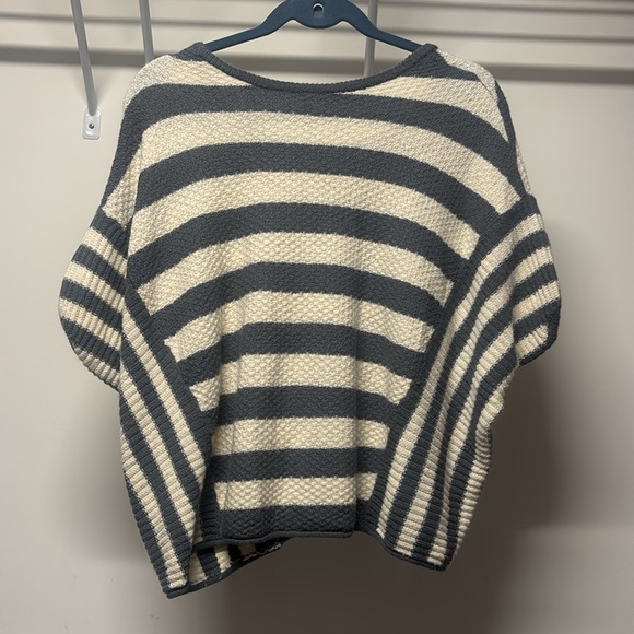 Free People‎ oversized short sleeve Striped Knit top - Picture 3 of 3